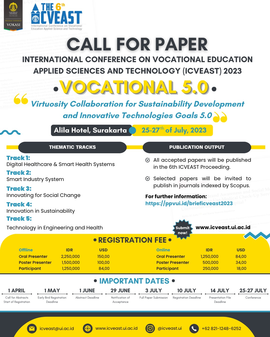 Call For Paper ICVEAST